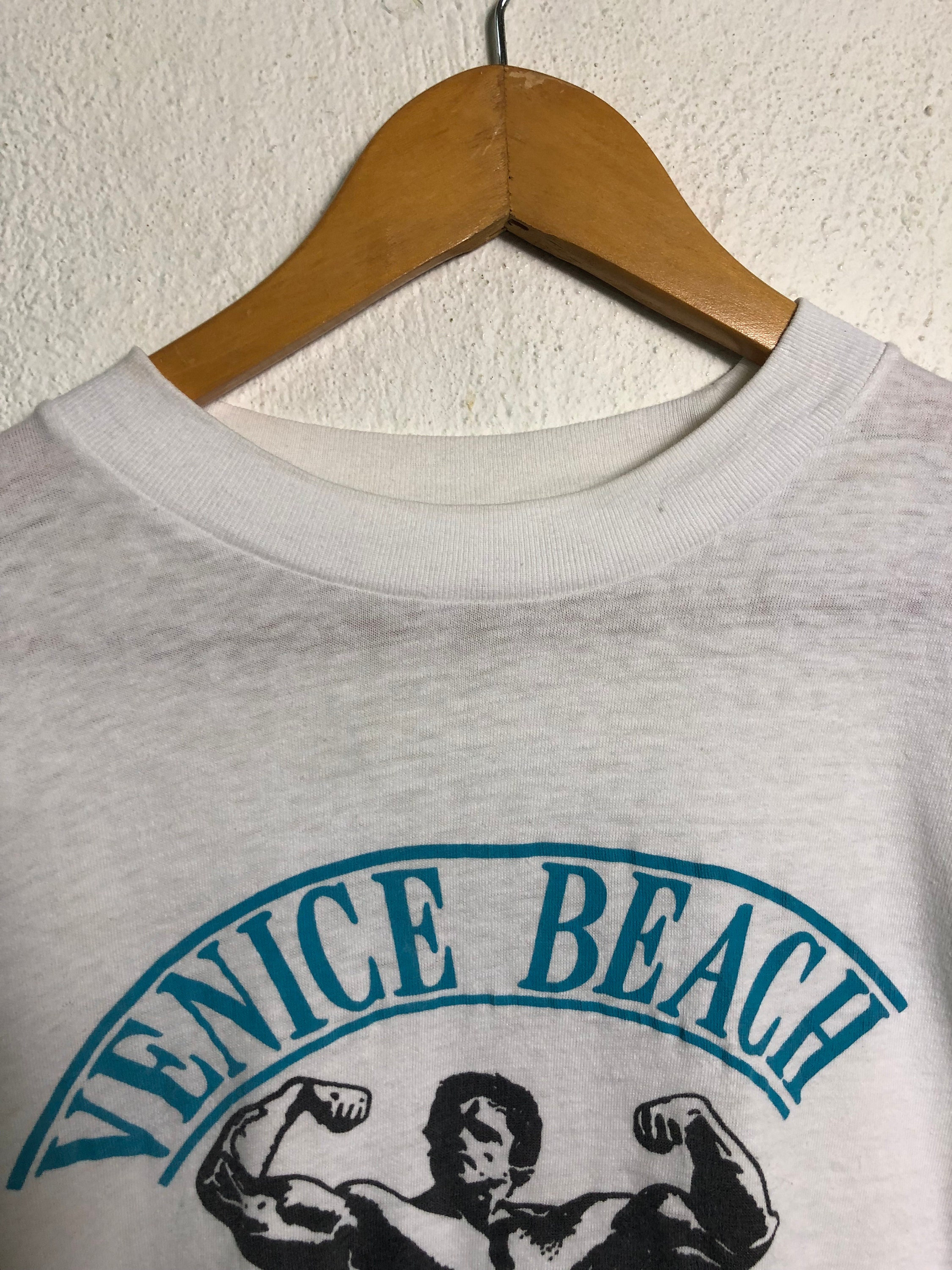 T Beach 80s California - Etsy Vintage Beach Muscle Arnold Venice Shirt