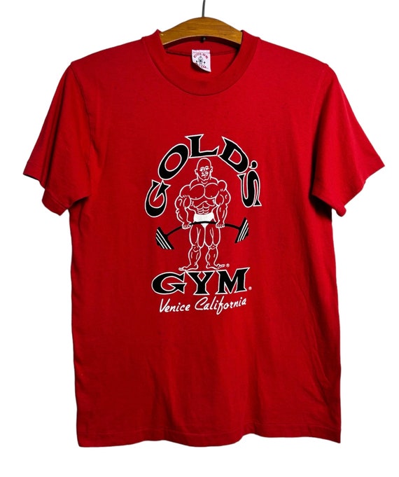 GOLD'S GYM Venice, California フットボールシャツ Vintage 90s Gold's Gym Venice California T Shirt Medium Size