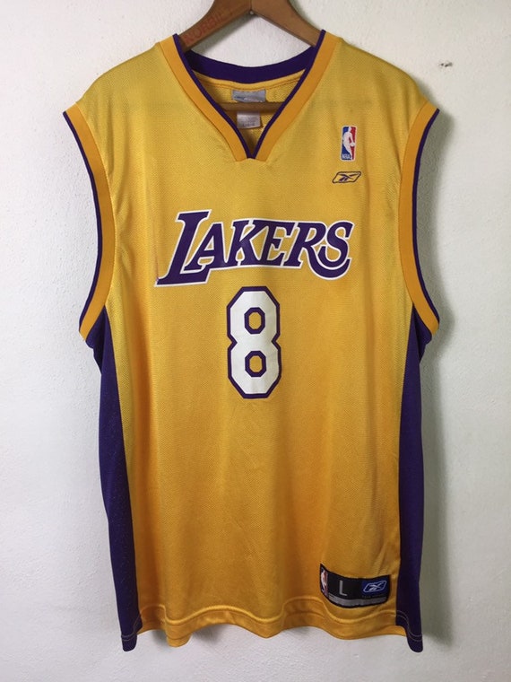 Nike NBA Los Angeles Lakers Jersey #8 Kobe Bryant Gold Star sz M+2