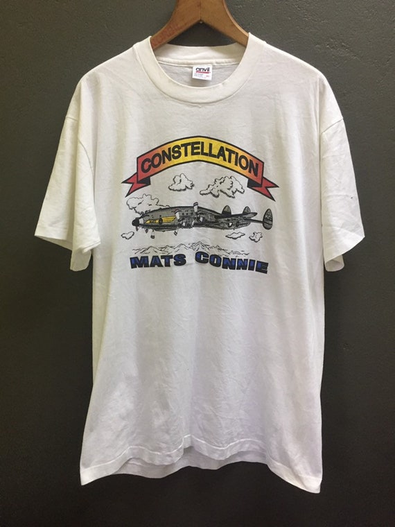 Vintage 90s Constellation Mats Connie US Air Force T Shirt XL Size 