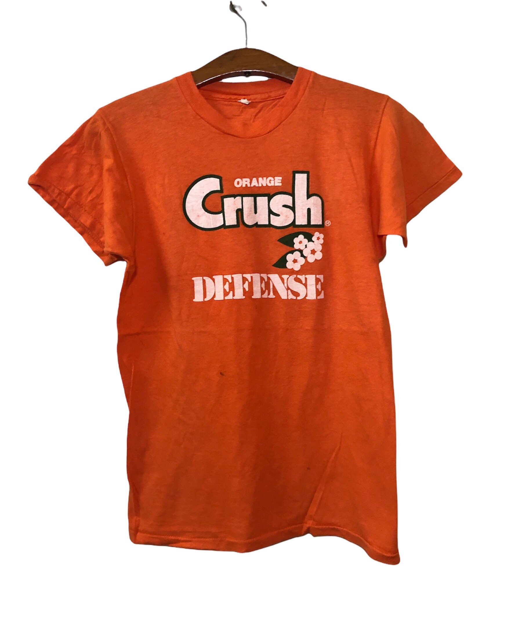 Vintage 80s Orange Defense T Medium - Etsy