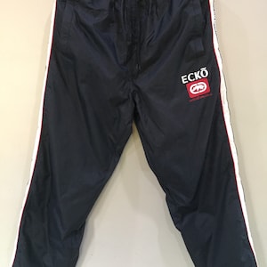 Vintage Ecko Track Pants Side Tape Side Logo Hip Hop Streetwear Sweat Pants