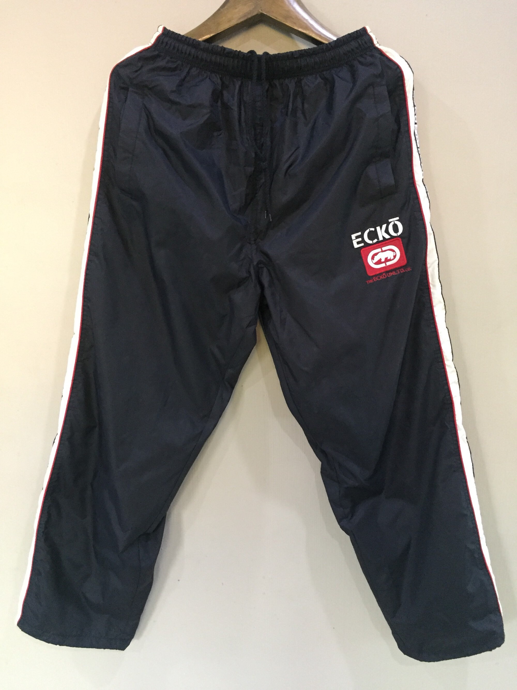 Vintage Ecko Track Pants Side Tape Side Logo Hip Hop Vintage Ecko Track Pants Side Tape Side Logo Hip Hop