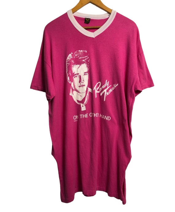 Vintage 80s Randy Travis On The Other Hand Promo T