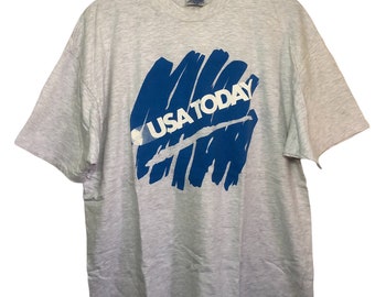 Vintage 90s Usa Today Newspapers T Shirt XL Size