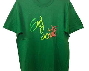Vintage 80s Girl Scout of America T Shirt Large Size