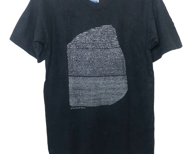 Vintage 90s The British Museum Rosetta Stone T Shirt Small Size