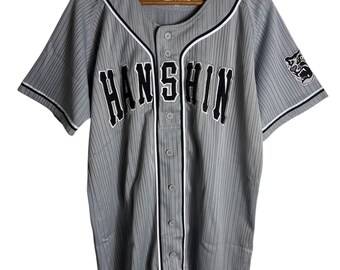Vintage Hanshin Tigers World Sports Goods Baseball Jersey Large
