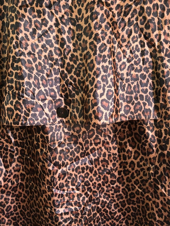 Rare Leopard Print Womens Coat Polyster Style Siz… - image 7