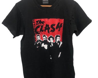 Vintage The Clash Distressed Punk Rock Promo Album T Shirt Medium Size