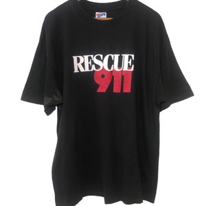 VIntage 90s Rescue 911 TV Promo T Shirt XL Size