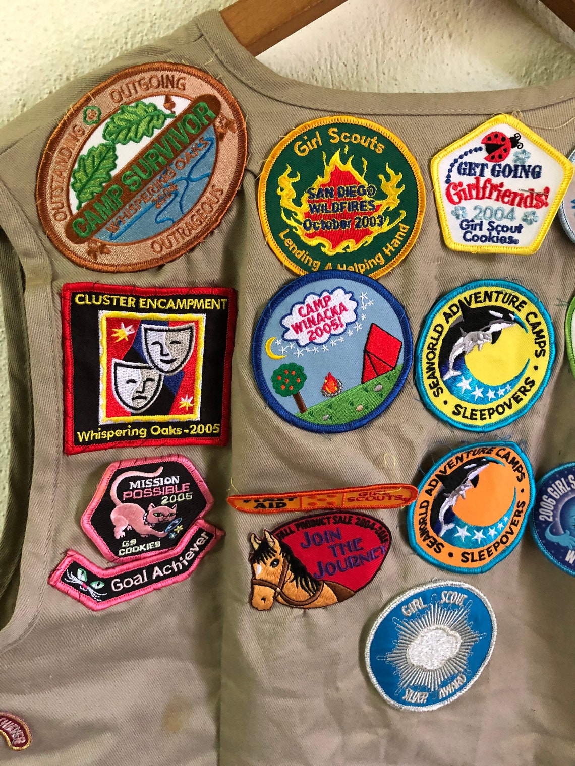 Vintage Girl Scouts USA Various Patches Vest Large Size | Etsy