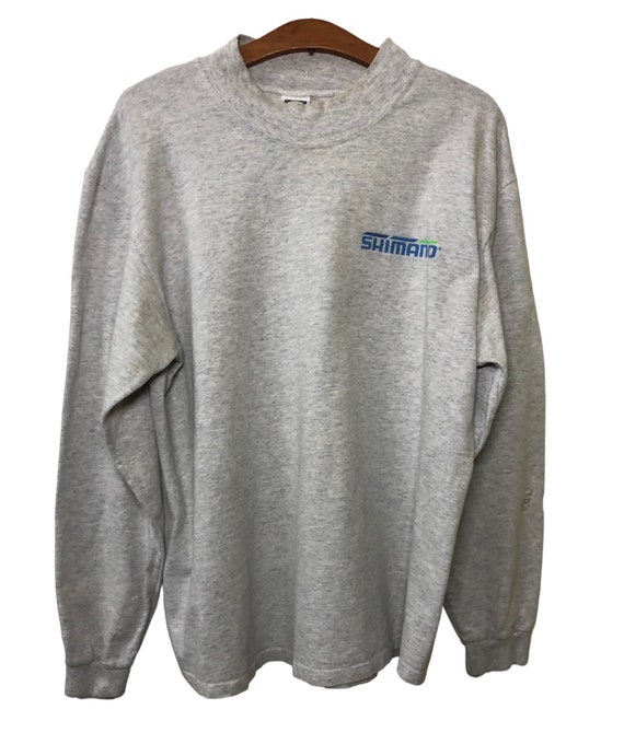Vintage 90s Shimano Fishing Lure Sweatshirt Crewneck Large Size
