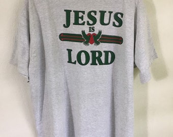 Vintage 90s Jesus Is Lord T Shirt XL Size