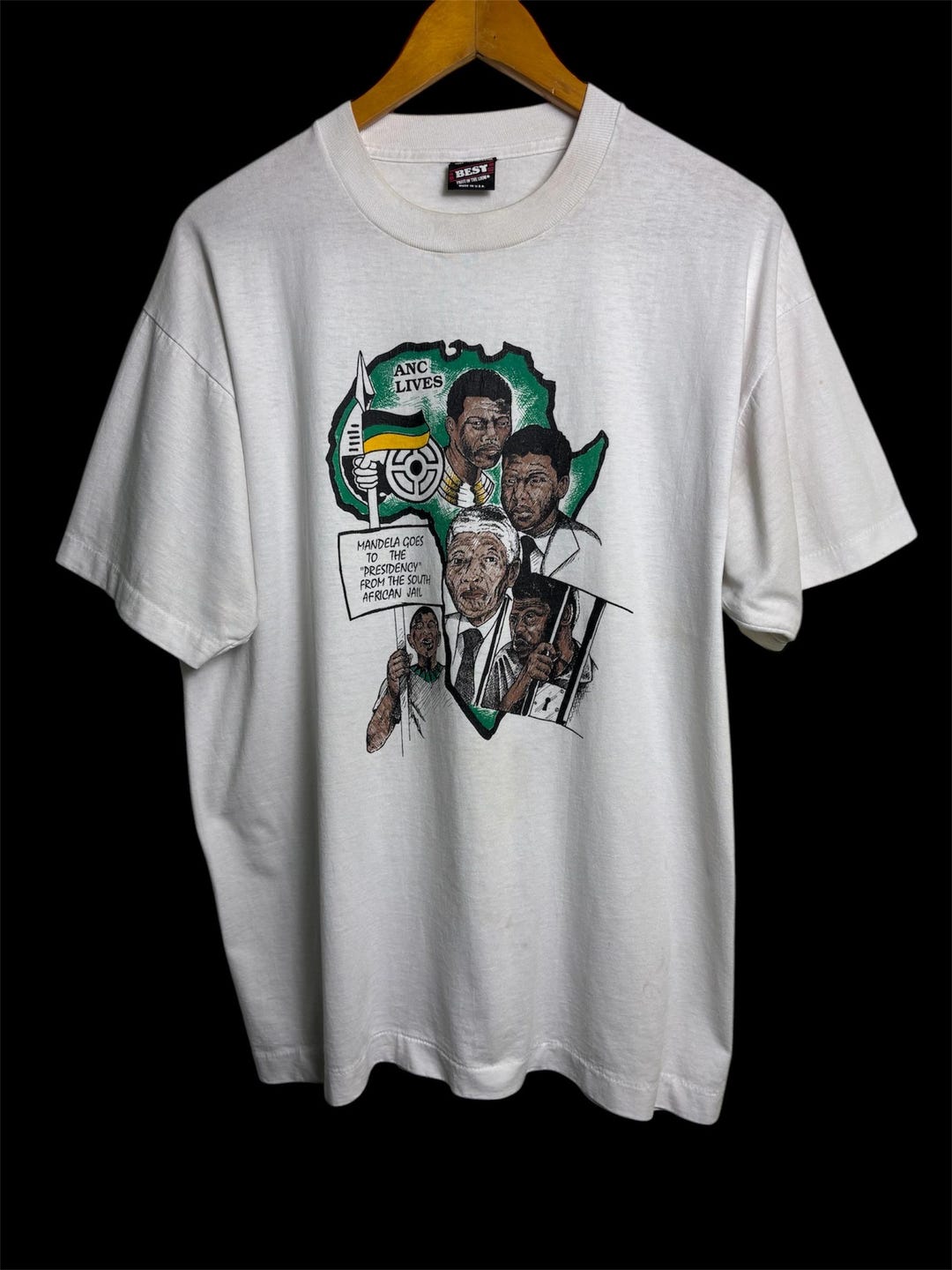 Vintage 90s Nelson Mandela T Shirt XL Size - Etsy