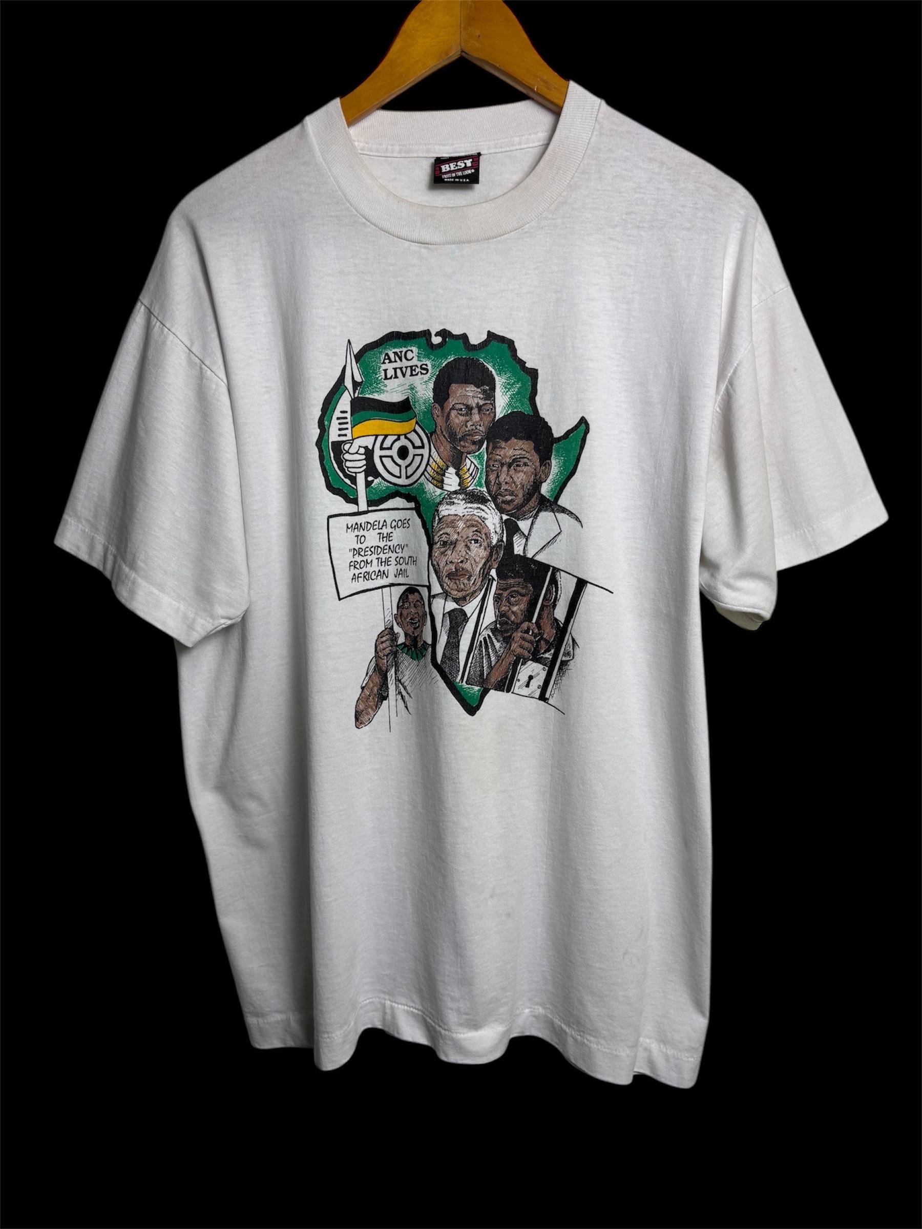 Vintage 90s Nelson Mandela T Shirt XL Size - Etsy
