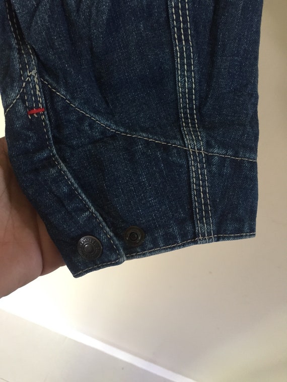 Vintage Levi's Shorthorn Denim Jacket Snap Button… - image 3