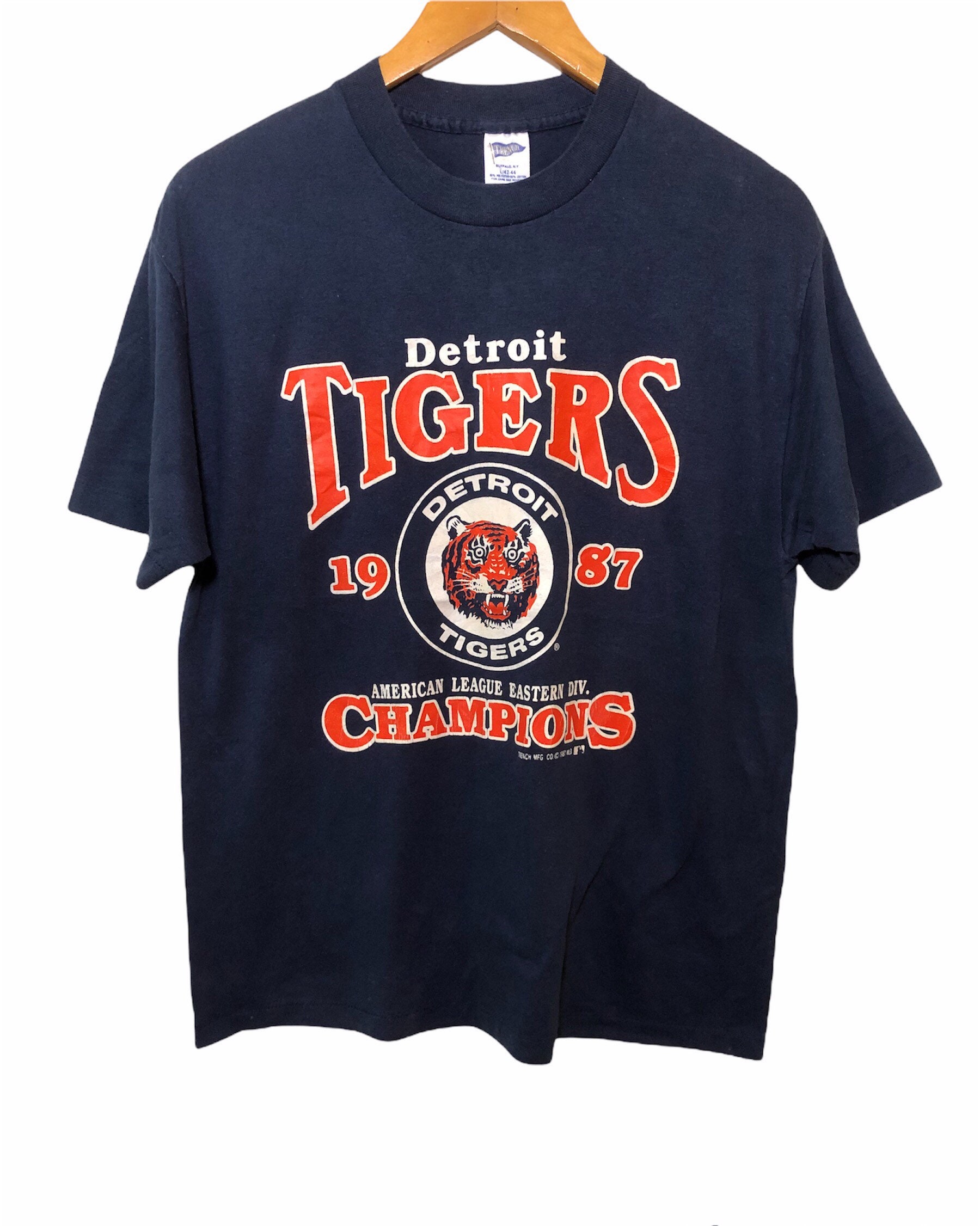 Vintage 80s Detroit Tigers MLB Baseball T Shirt Large Size