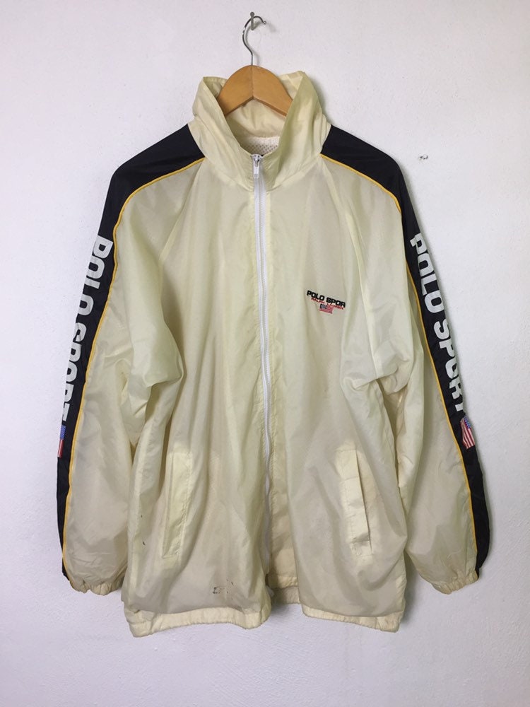 Vintage 90s Polo Sport Windbreaker Jacket Ralph Lauren Large Size