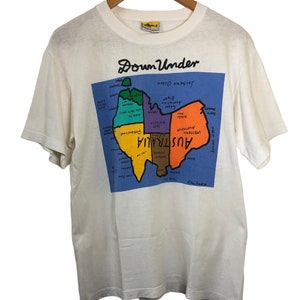 Vintage Australia Ken Done Downunder Pop Art T Shirt Small Size
