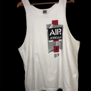 Vintage 90s Nike Air Jordan Grey Tag Singlet Shirt XL Size
