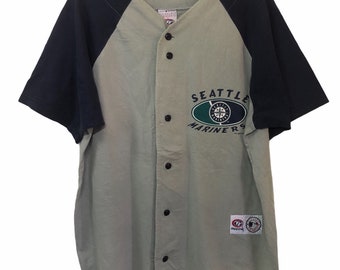 Vintage 02 Seattle Mariners Baseball MLB Shirt Large Size
