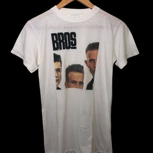 Vintage 90s Bros English Band Promo Album T Shirt Small Size