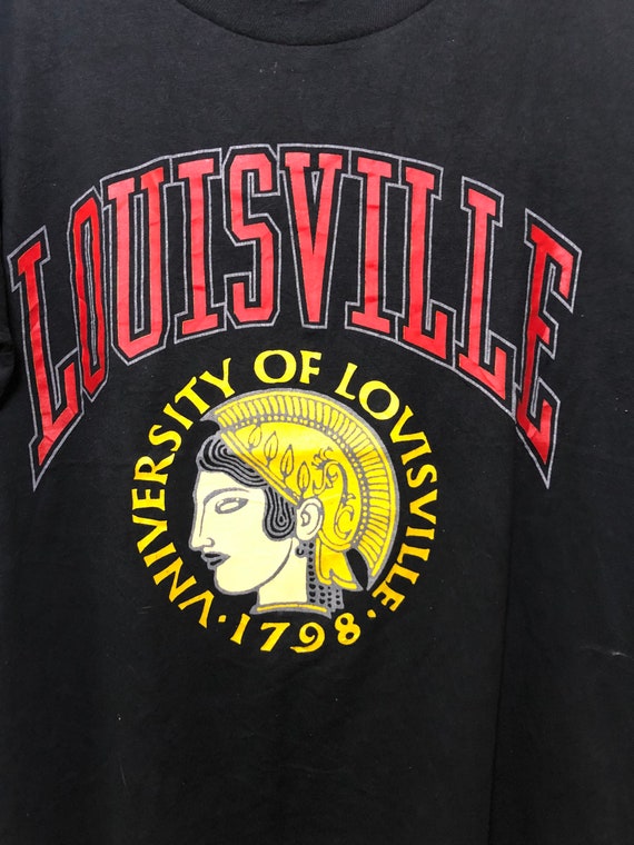 Vintage 90s University Of Louisville T Shirt XL S… - image 4