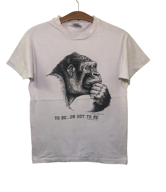 Buy Vintage 90s Human I Tees Art Animal T Shirt Medium Size Online 