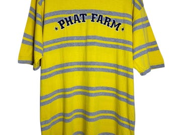Rare!! Vintage 00's PHAT FARM Hip-hop Wear Lifestyle Tee Shirt 2