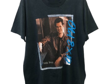 Vintage 80s Randy Travis Promo Tour Concert Album T Shirt