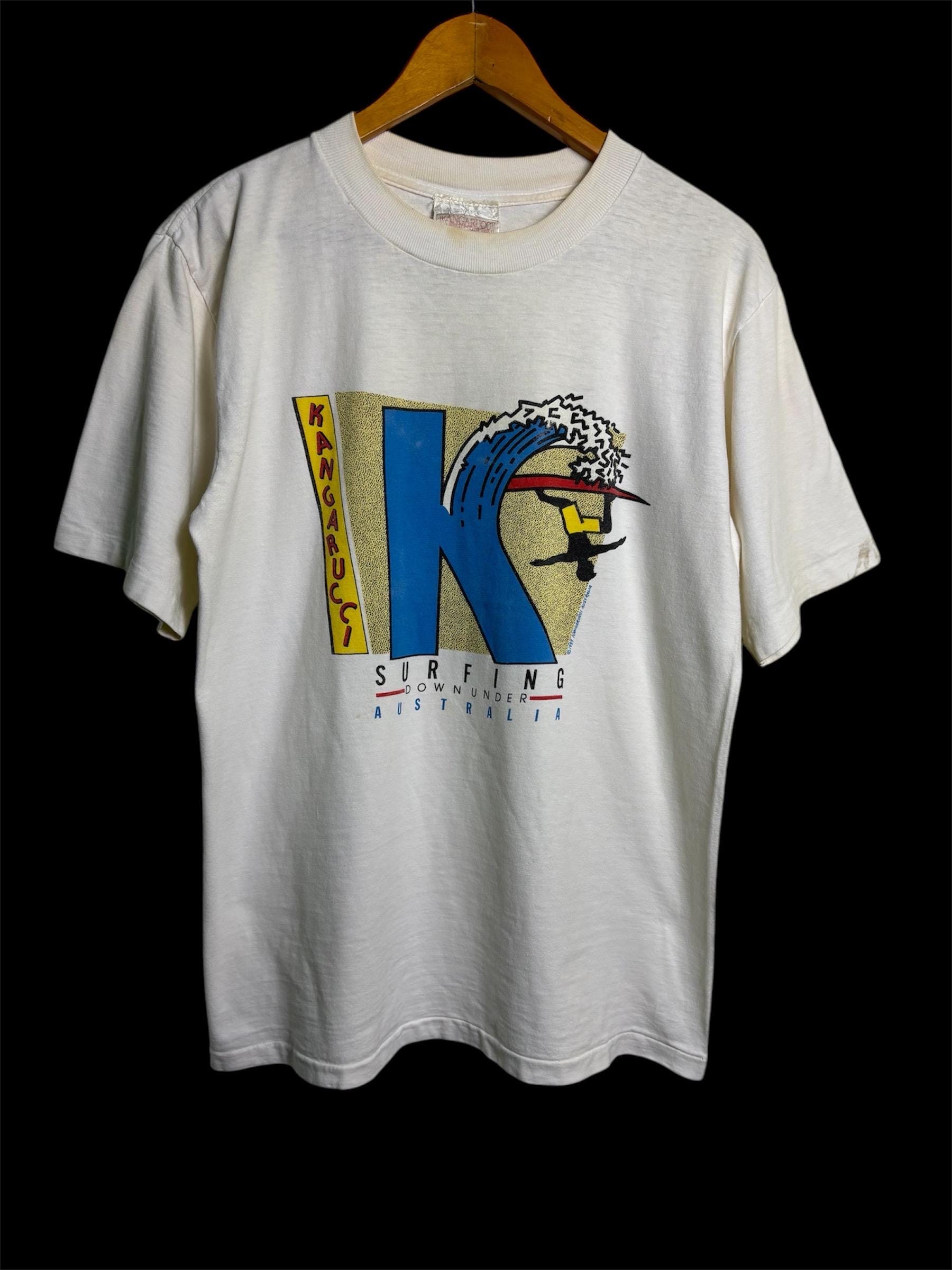 Vintage 90s Kangarucci Surfing Down Under Australia Surf Surfer T