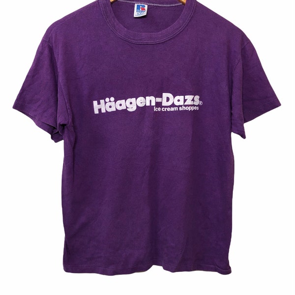 VIntage 70s 80s Haagen Dazs Ice Cream Vanilla Boysenberry  Henry Rollins T Shirt Medium Size