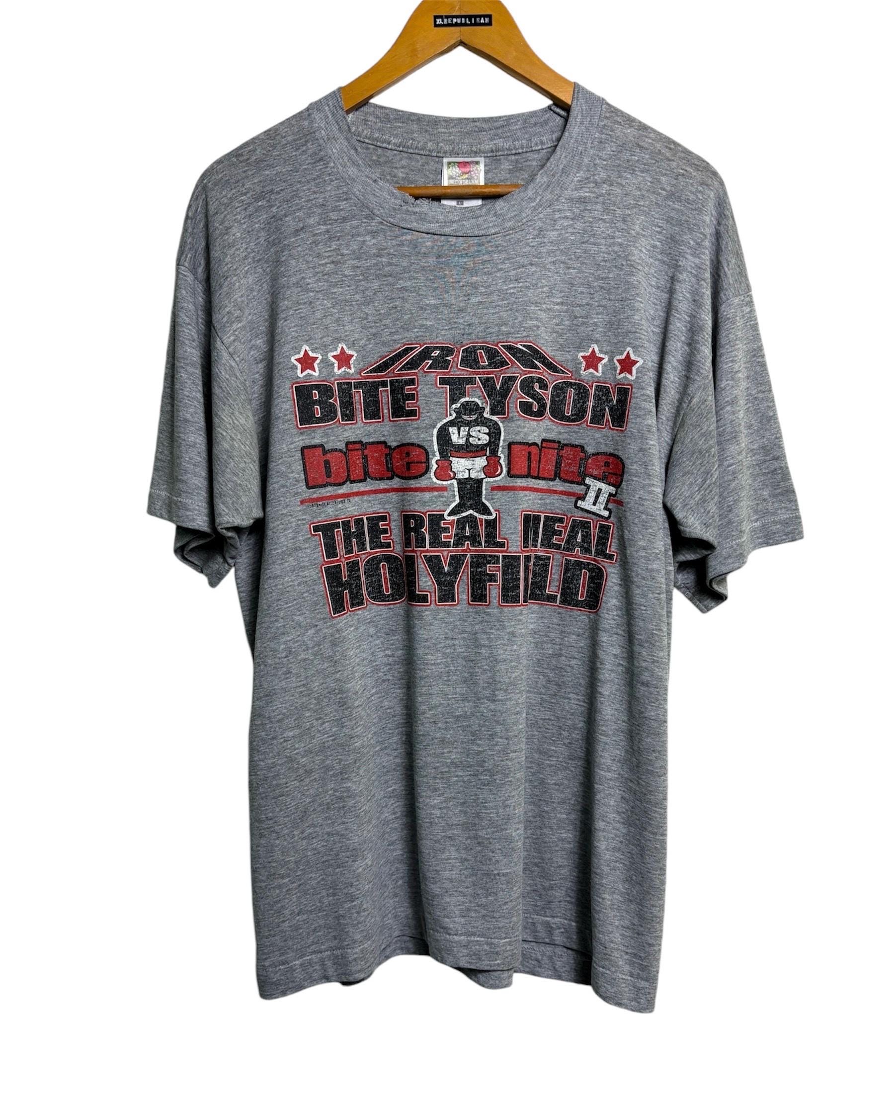 Vintage 90s Mike Tyson Vs Evander Holyfield Bite Nite 2 T Shirt