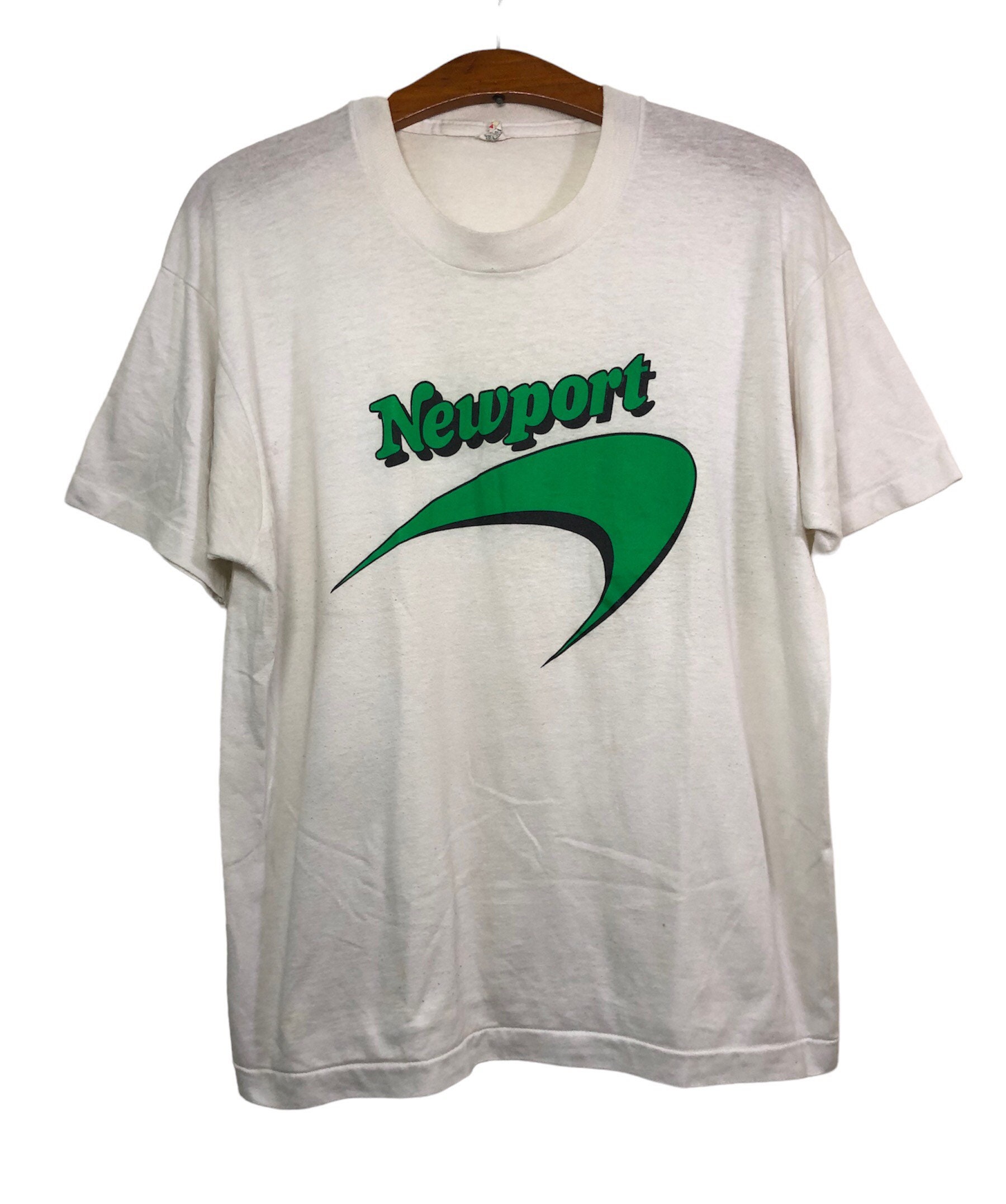 Grøn baggrund strå kopi Vintage 80s Newport Cigarette T Shirt XL Size - Etsy