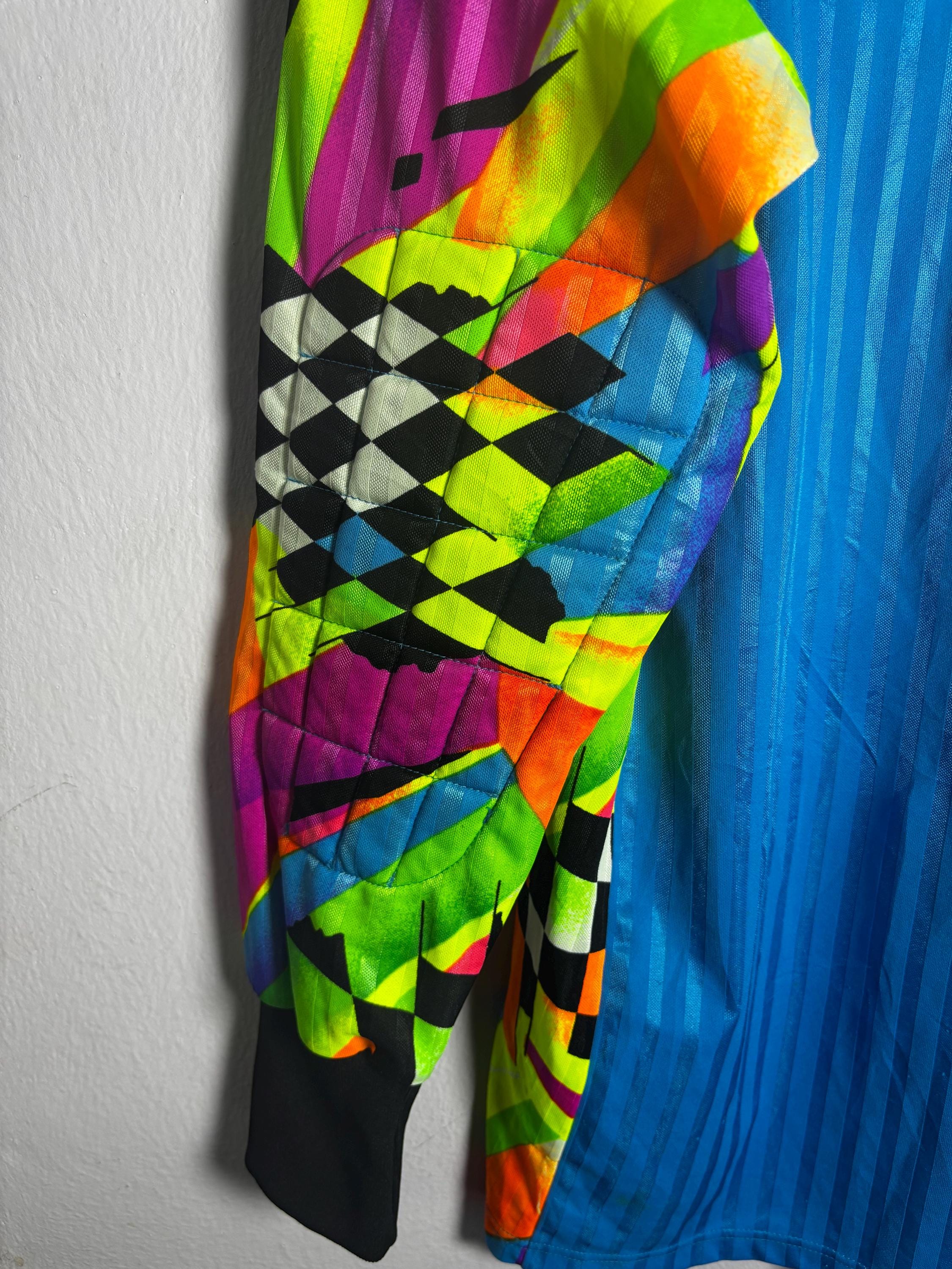Vintage NR Ennerre Multicolor Soccer Football Goalkeeper Jersey XO
