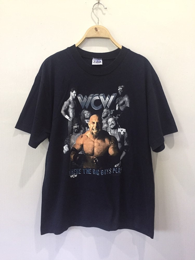 Vintage 90s WCW Goldberg World Champions Wrestling Promo T Shirt