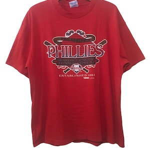 Vintage 90s Philadelphia Phillies MLB Baseball T Shirt XL Size