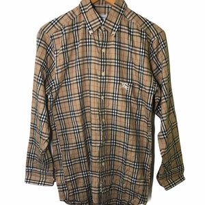 Vintage Burberrys Of London Nova Karo Hemd Kleine Größe