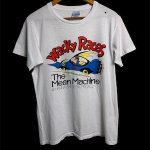 Vintage 90s Wacky Races The Mean Machine Hanna Barbera T Shirt Medium Size