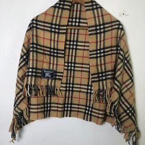 Vintage Burberrys Shawl Scarves Scarf Wool