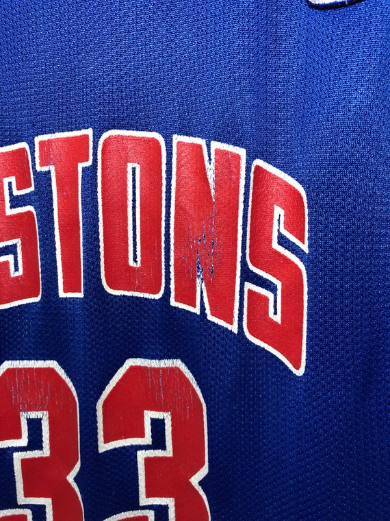 Vintage 90s Detroit Pistons #33 Hill NBA Basketba… - image 4