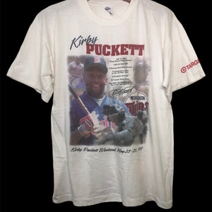 Vintage 90s Kirby Puckett Minnesota Twins NFL Football T Shirt Large Size
