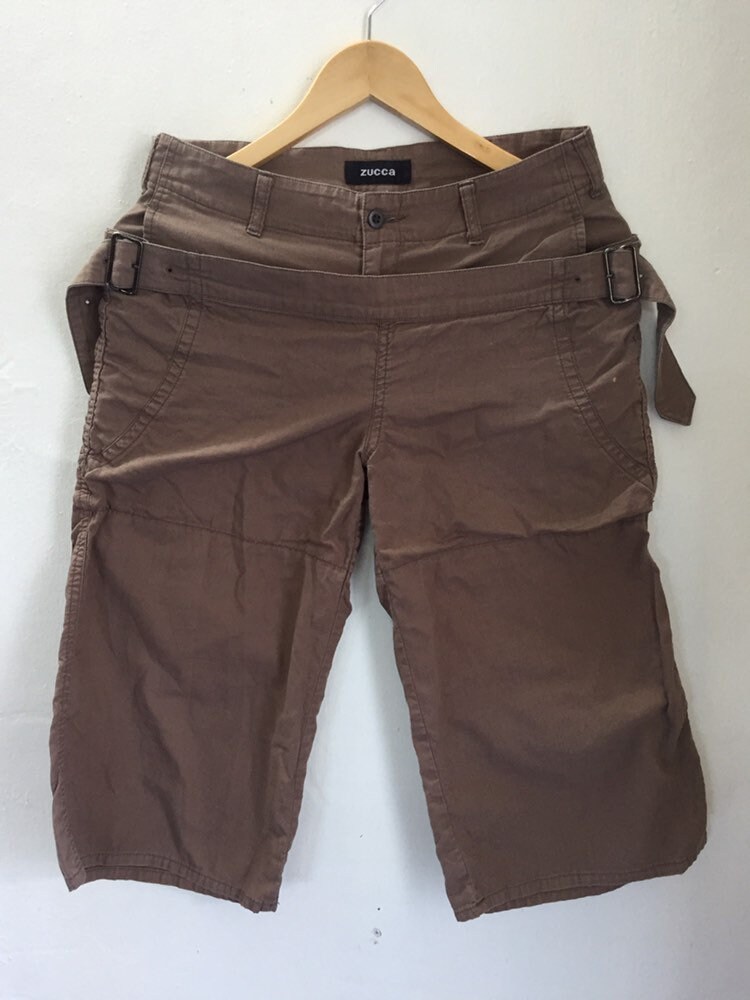 Kids Zucca Jacquard Cargo Trousers in Brown