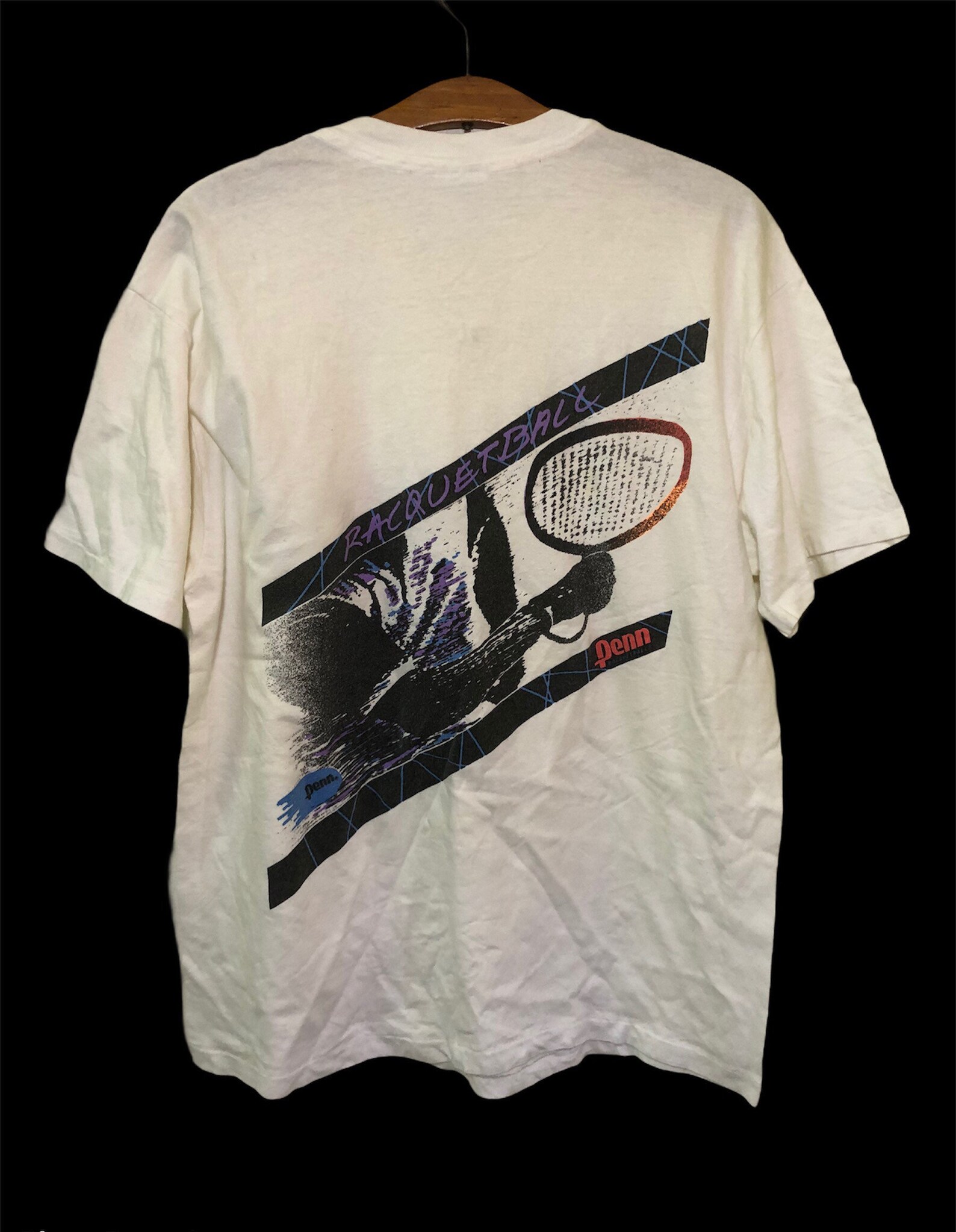 Vintage 90s Penn Racquetball T Shirt Large Size Etsy
