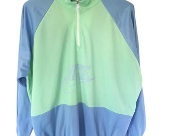 Vintage 80s Nike Quarter Zip Sweatshirt Size L, True Vintage Nike