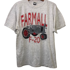 Vintage 90s Farmall F-20 Tractor T Shirt Large Size