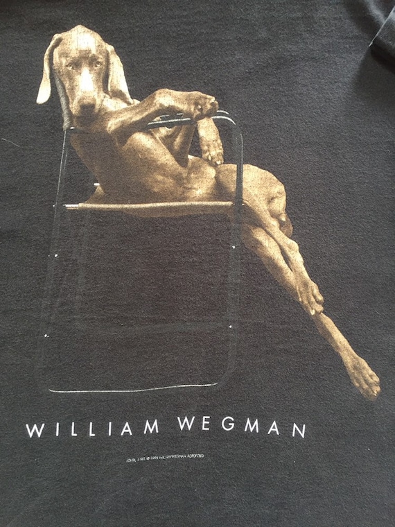 Vintage 90s William Wegman Lolita Weimaraner Photo T Shirt