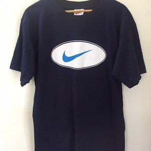 Vintage 90er Jahre Nike Big Logo Spellout T-Shirt Mittlerer Größe