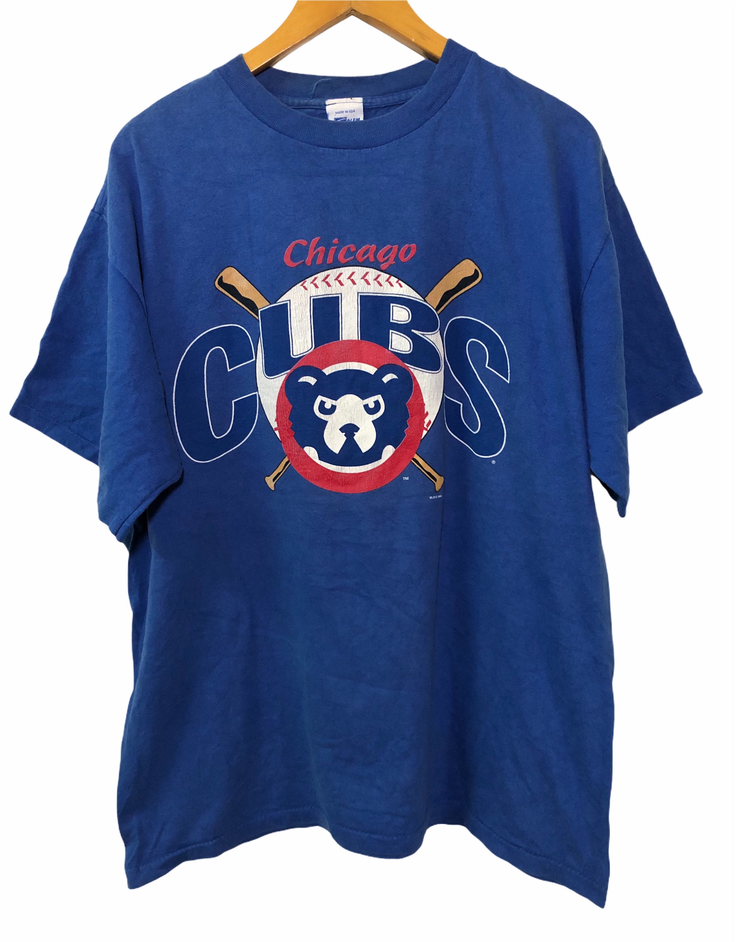 Vintage 90s The Chicago Cubs Mbl Baseball T Shirt Large Size